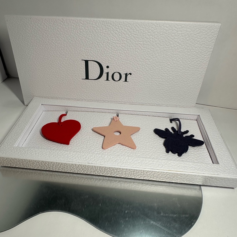 Christian Dior VIP Set of Three Limited Edition Leather Bag Charms
